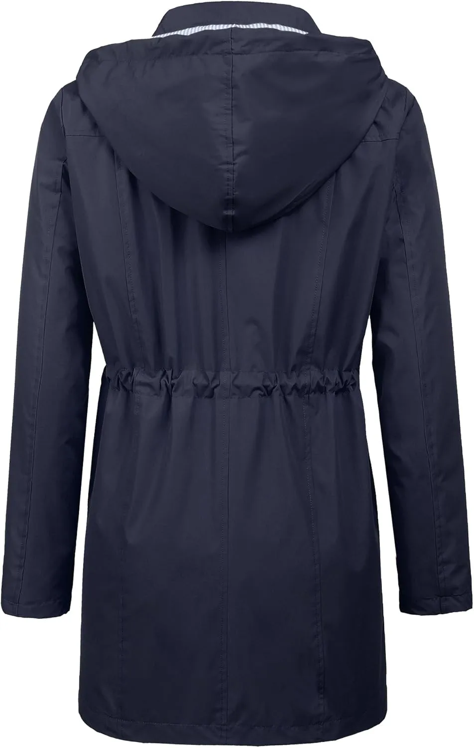 LOMON Raincoat Women Waterproof Long Hooded Trench Coats Lined Windbreaker Travel Jacket S-XXL