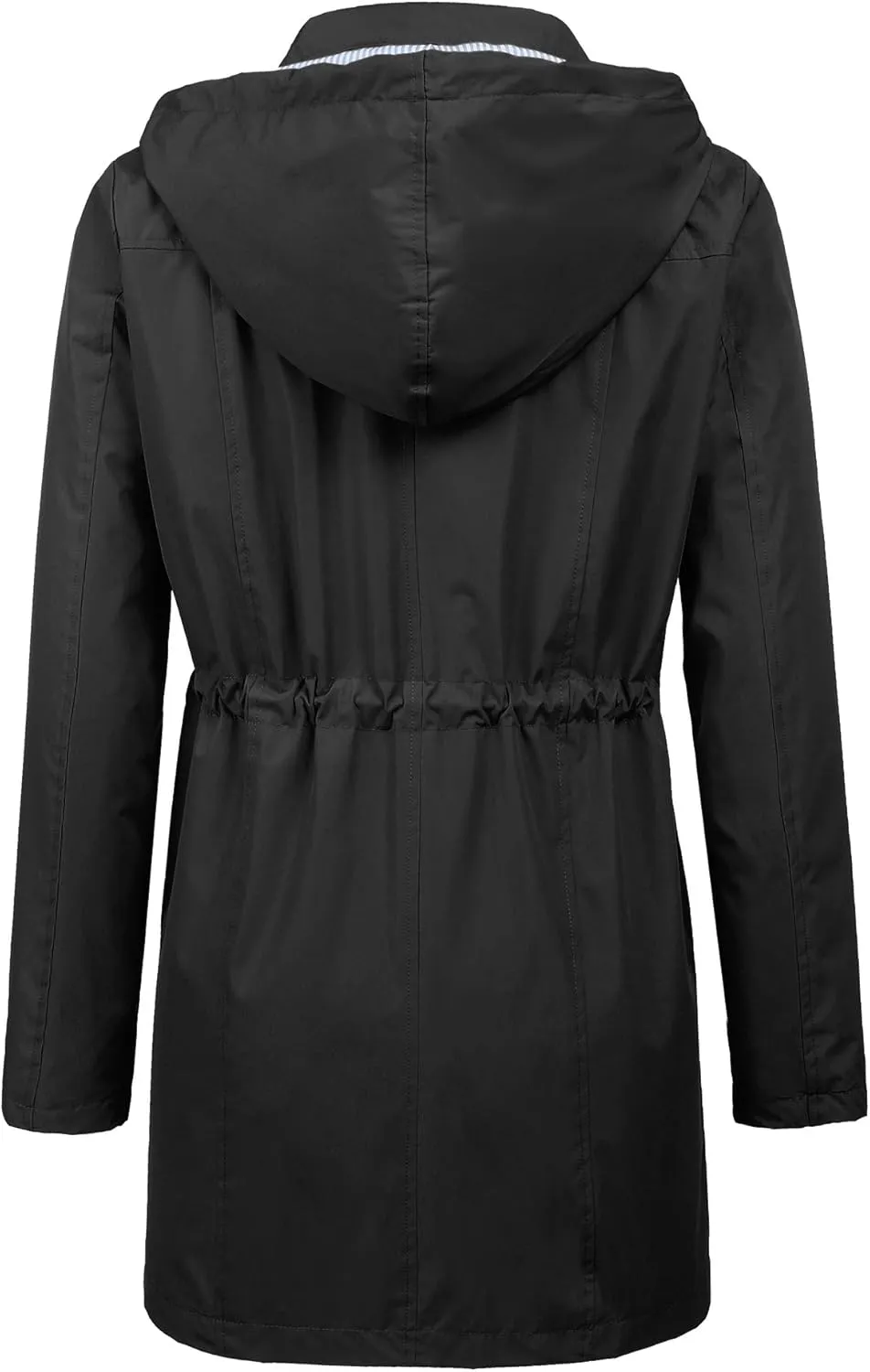 LOMON Raincoat Women Waterproof Long Hooded Trench Coats Lined Windbreaker Travel Jacket S-XXL