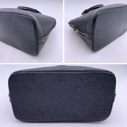 LOUIS VUITTON Vintage Black Epi Leather Alma Top Handle Bag
