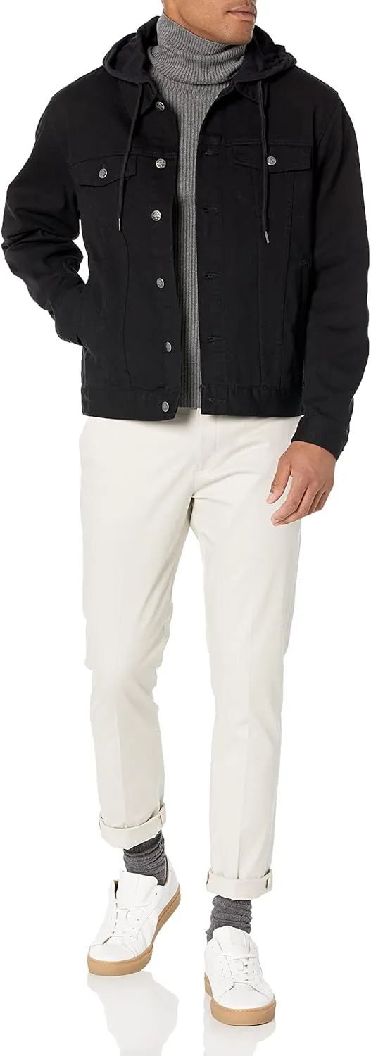 LRG Men's Lifted Research Collection Hooded Denim Jacket