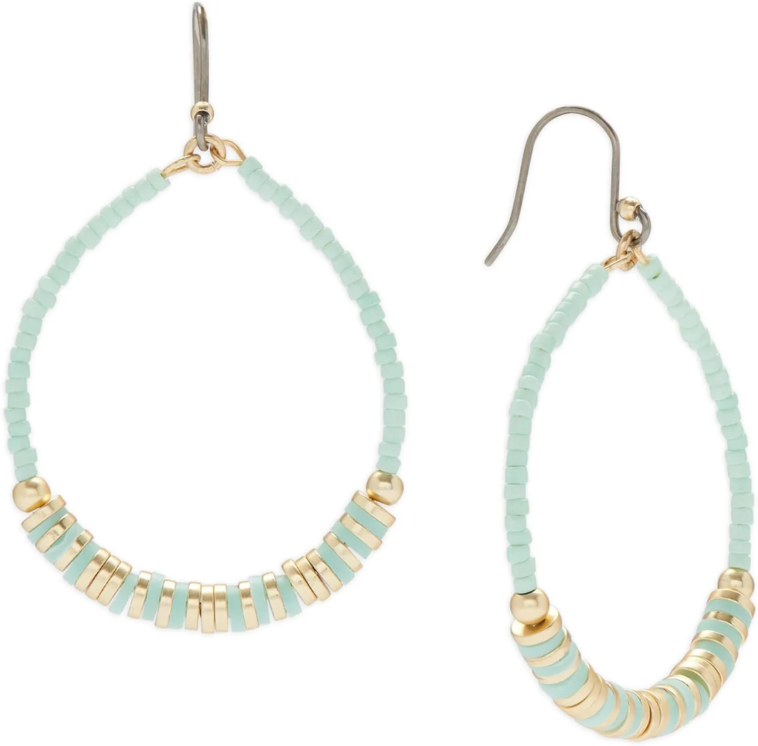 Lucky Brand Seafoam Beaded Drop Earring, Gold, One Size
