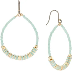 Lucky Brand Seafoam Beaded Drop Earring, Gold, One Size