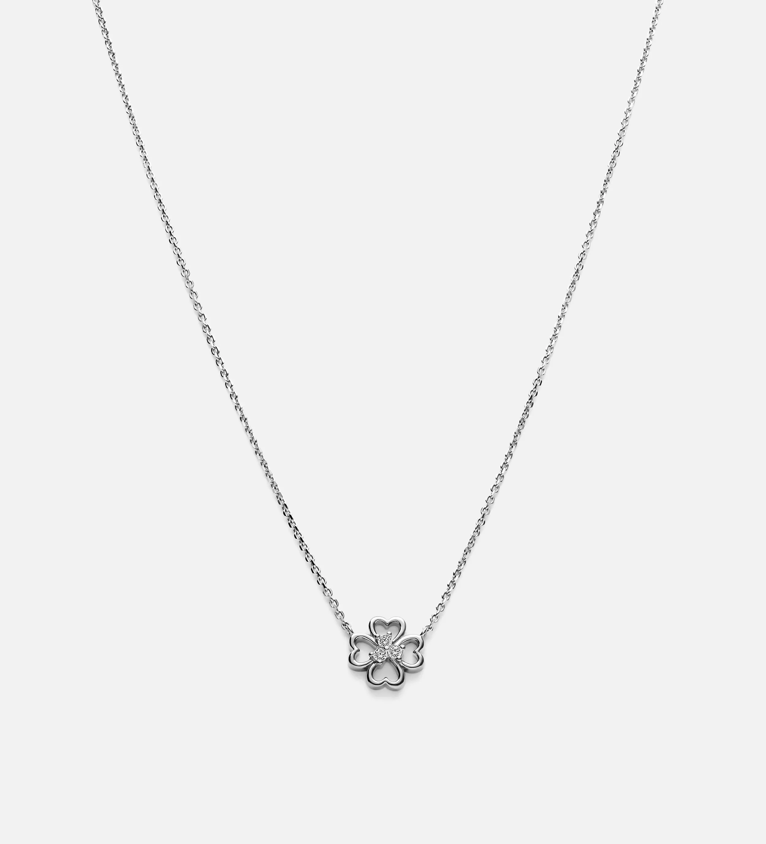 Lucky Clover Necklace in Silver