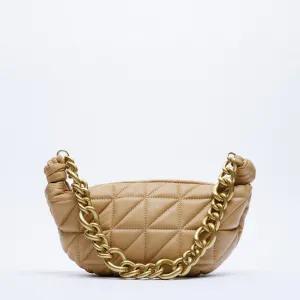 Luxury Pu Leather Quilted Lingge Lady Bag