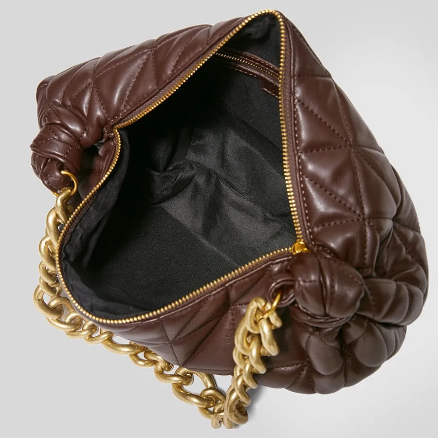 Luxury Pu Leather Quilted Lingge Lady Bag