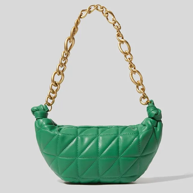 Luxury Pu Leather Quilted Lingge Lady Bag