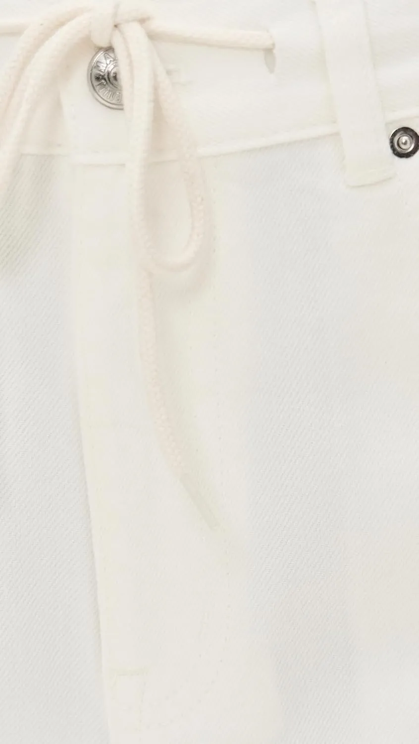 Madewell Women's Drawstring Jean Short in Tile White