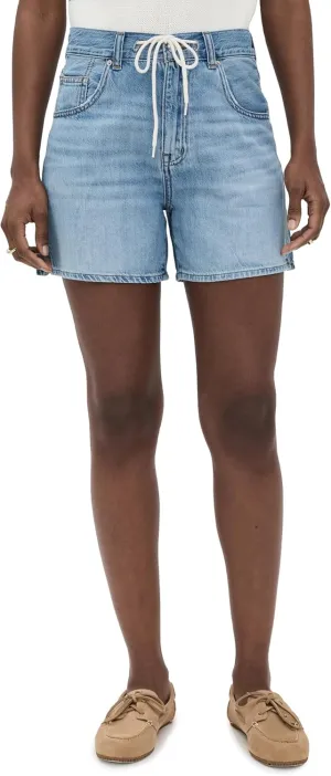 Madewell Women's Drawstring Jean Short in Tile White
