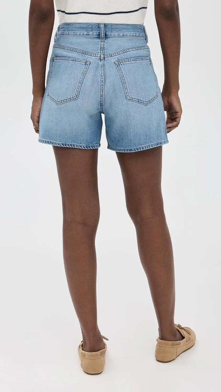 Madewell Women's Drawstring Jean Short in Tile White
