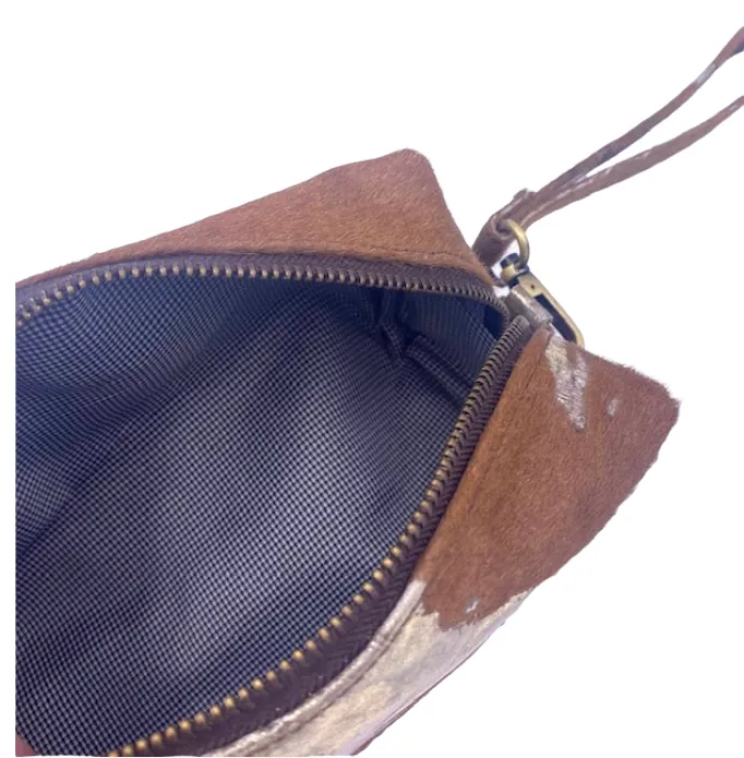 Make- up bag - Disco Silver Metallic - Brown