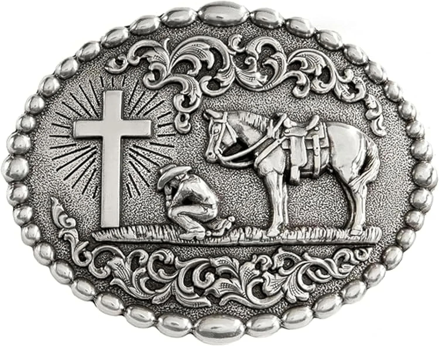 M&F WESTERN Nocona Praying Cowboy Buckle 37374