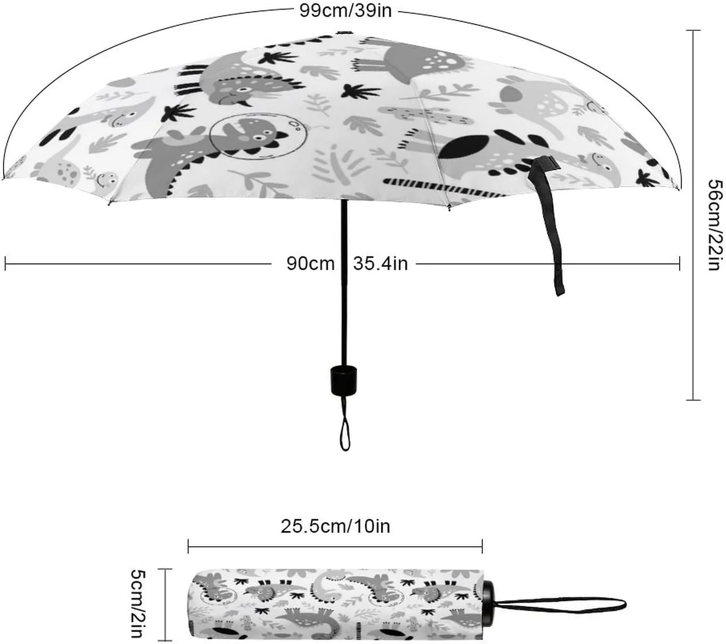 Manual Open/Close Folding Umbrella, UV Sun Parasol UV Protection, Strong Travel Rain Umbrella