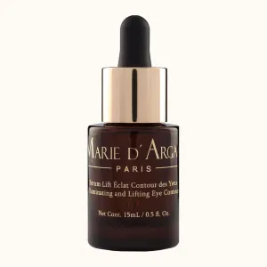 Marie d'Argan Eye Contour Serum for dark circles and puffiness, with Hyaluronic Acid, Ginseng and Hibiscus Anti-wrinkle, Repairs Bags under eyes, iluminates skin, firming effect, 15 ml,