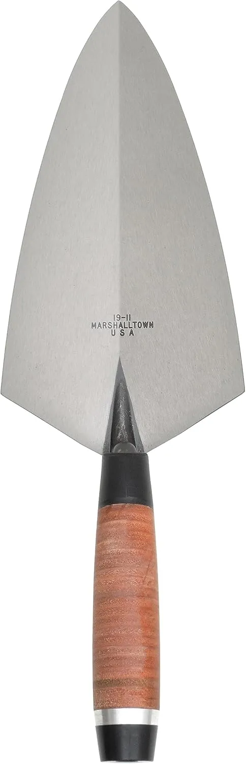 MARSHALLTOWN Philadelphia Brick Trowels, Leather Handle Material, 292mm Length, 146mm Width, Made In The USA, 19L11.5