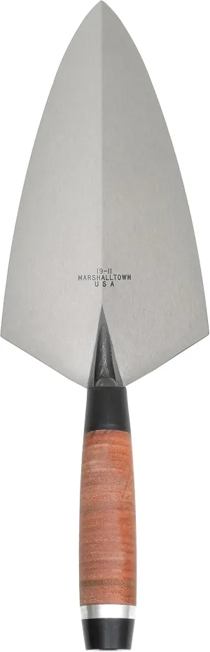 MARSHALLTOWN Philadelphia Brick Trowels, Leather Handle Material, 292mm Length, 146mm Width, Made In The USA, 19L11.5