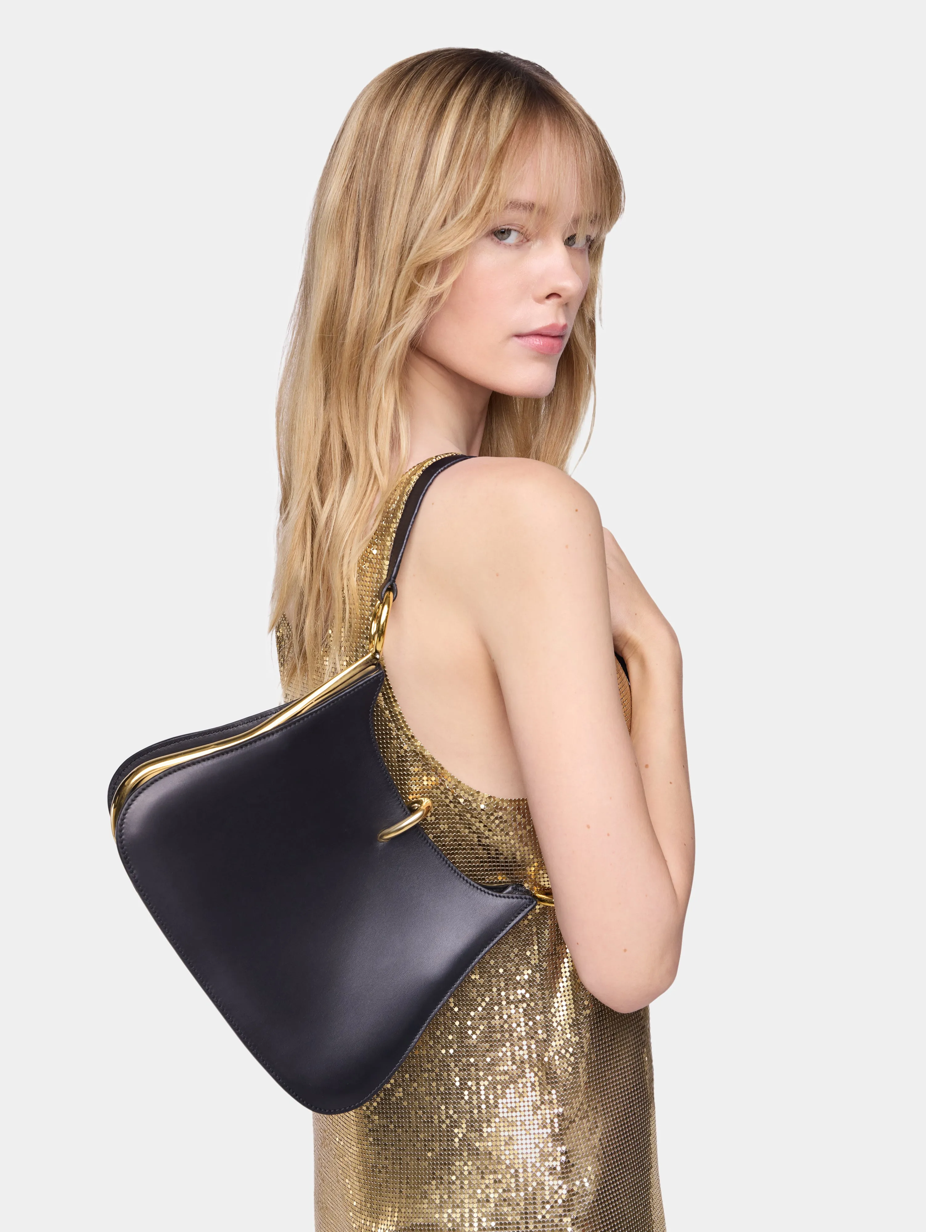 MEDIUM RING LEATHER BAG