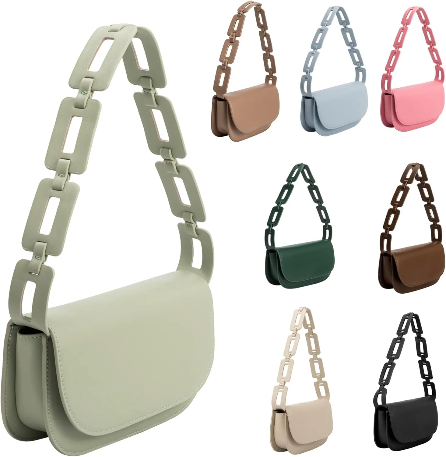 Melie Bianco Inez Bag - Luxury Vegan Leather Purse - Convertible Vegan Designer Purse - Shoulder & Crossbody Straps