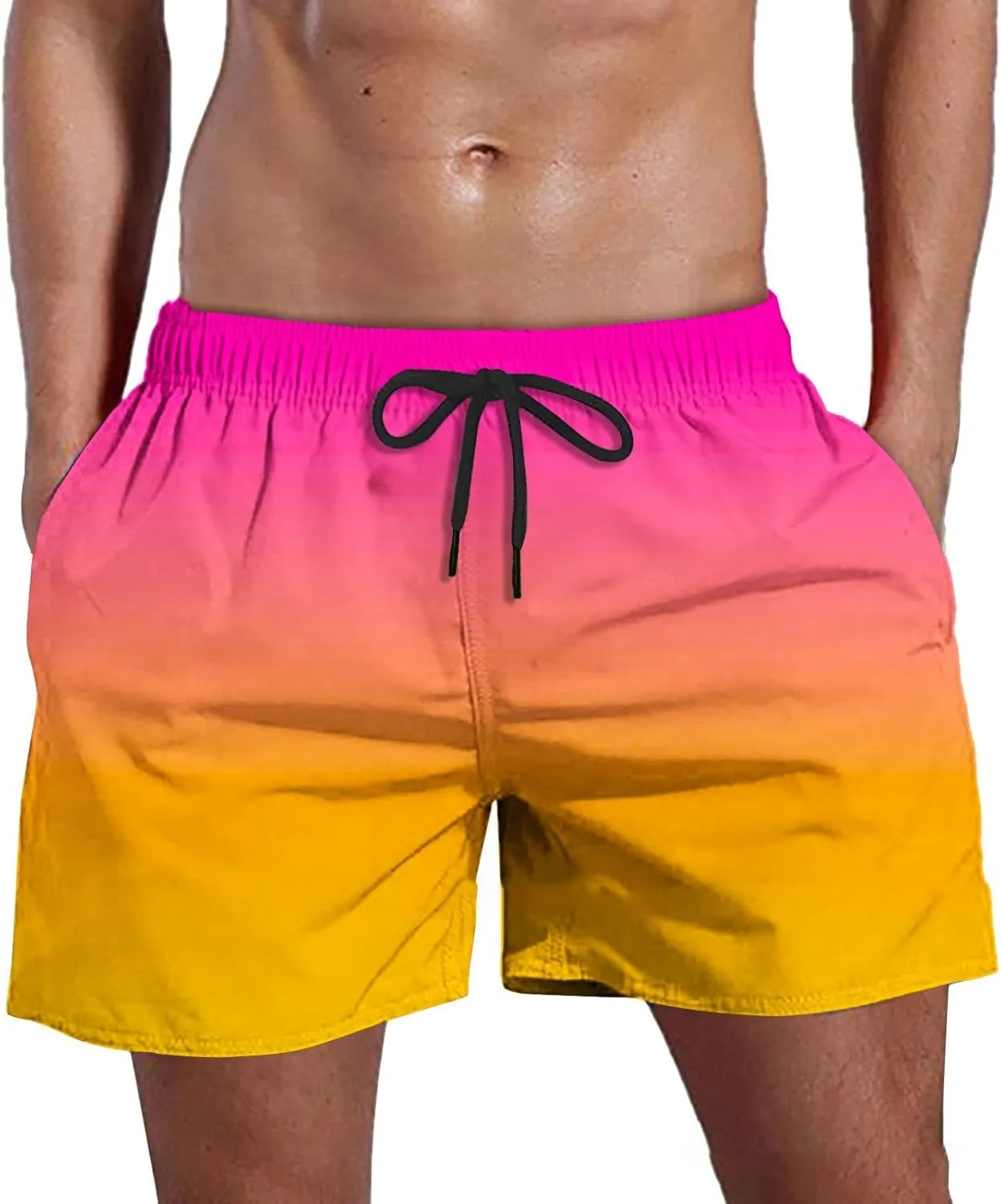 Men Drawstring Running Surfing Sports Plus Size Beach Shorts Board Pants Swimsuit Men Swimming Pool Shorts for Men