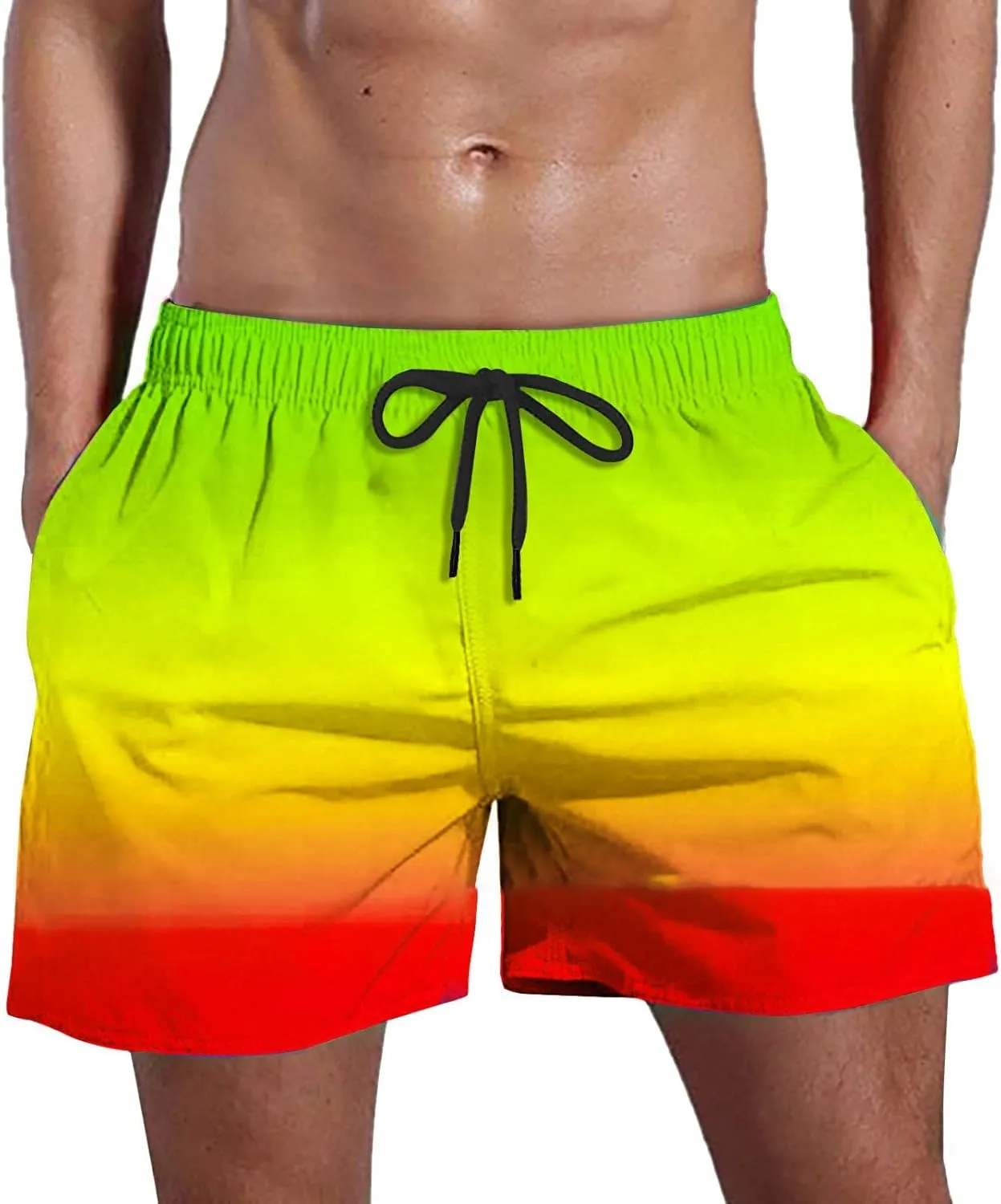 Men Drawstring Running Surfing Sports Plus Size Beach Shorts Board Pants Swimsuit Men Swimming Pool Shorts for Men