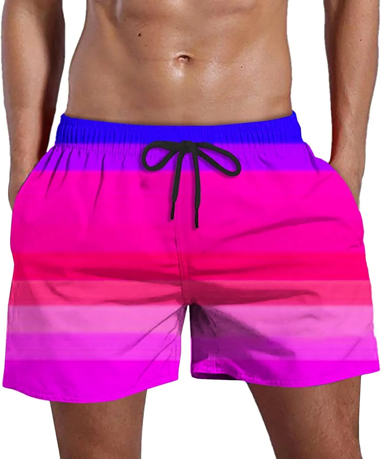 Men 'S Drawstring Elastic Waist Shorts Plus Size Five Quick Drying Beach Pants Shorts Shorts for Men Mens Shorts