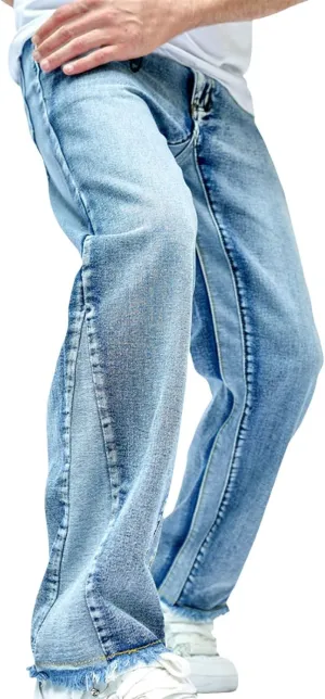 Mens Baggy Jeans for Men Y2k Skater Vintage Denim Pants Casual Wide Leg Jeans Loose Fit Denim Streetwear Hip Hop Jean