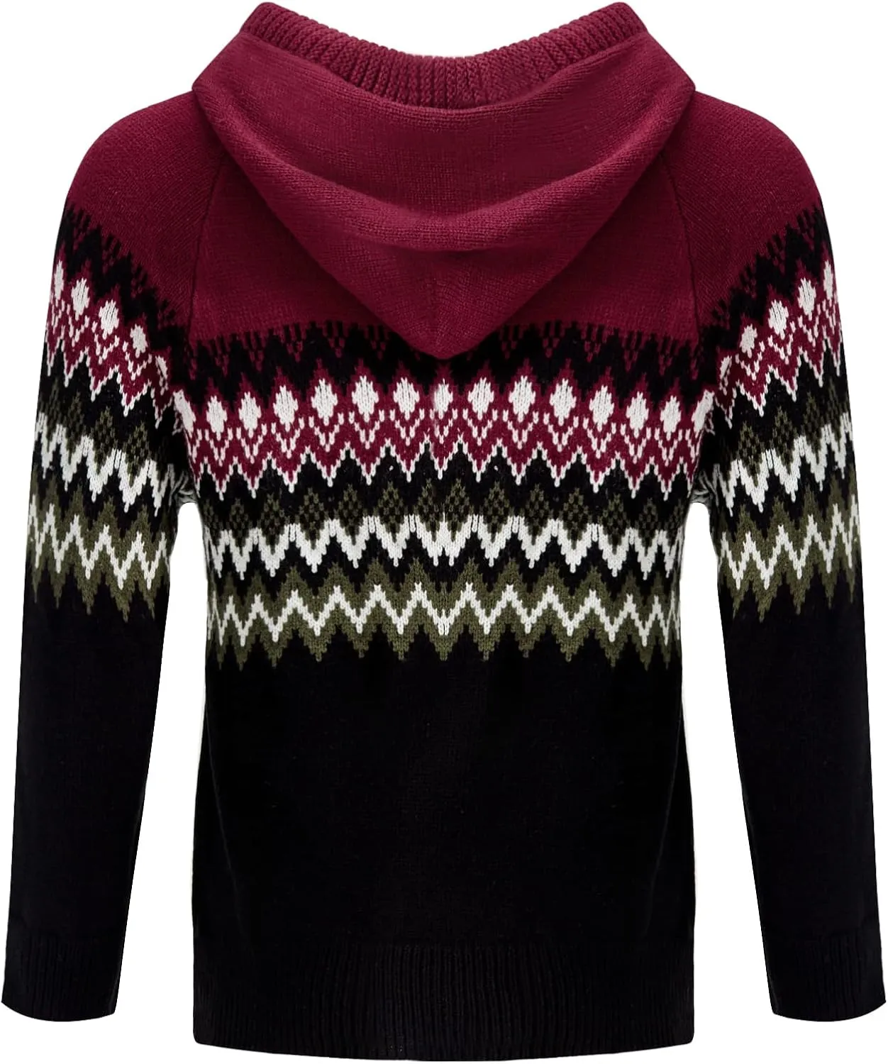 Men's Casual Cable Knit Drawstring Hoodies Pullover Sweater Color Block Long Sleeve Sweater