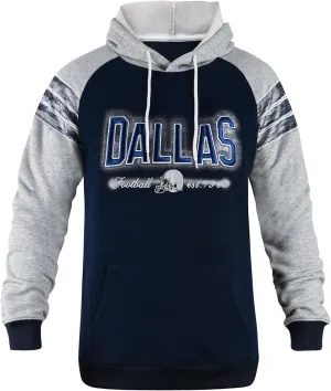 Mens City Football Athletic Fleece Embroidery Soft Hoodies Pullover Stripes Sweatshirts
