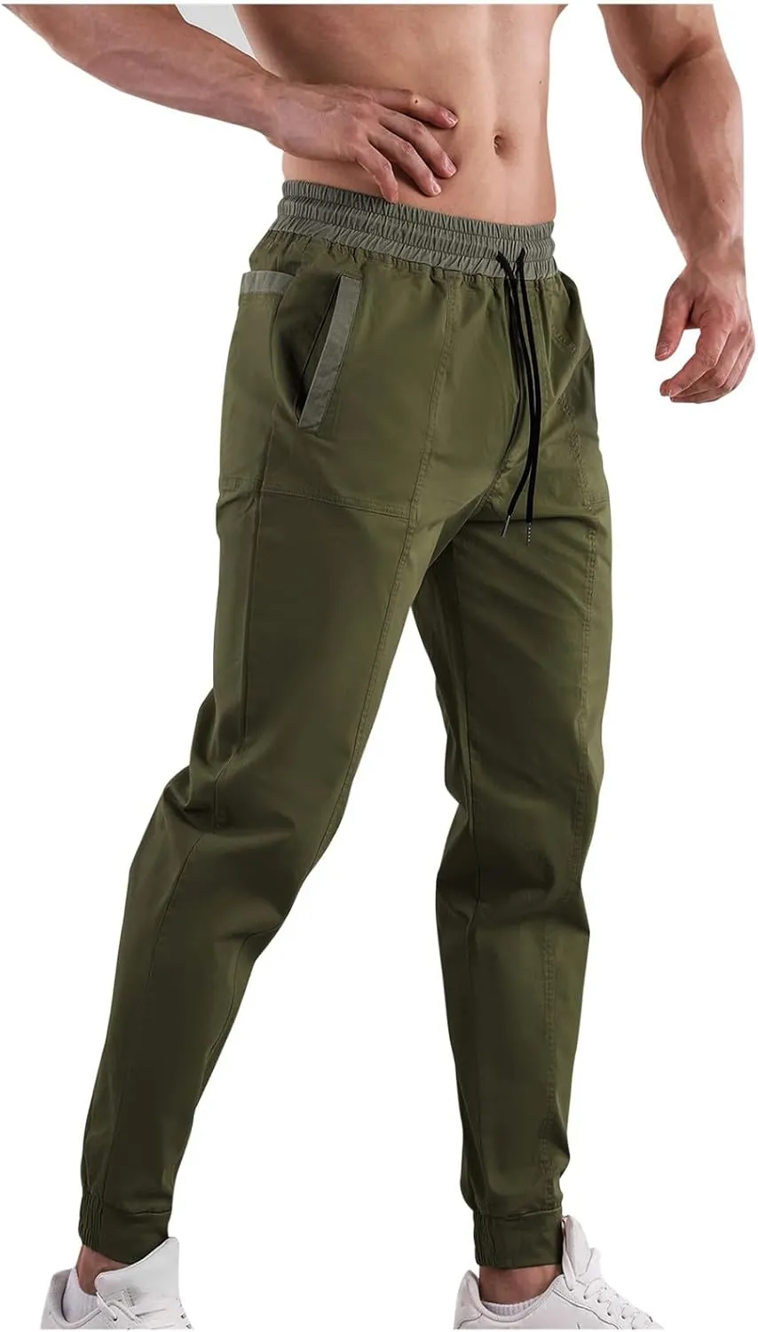 Mens Drawstring Hiking Cargo Pants Outdoor Performance Pants Leisure Belted Foot Pants Fashion Pants Fall Pants