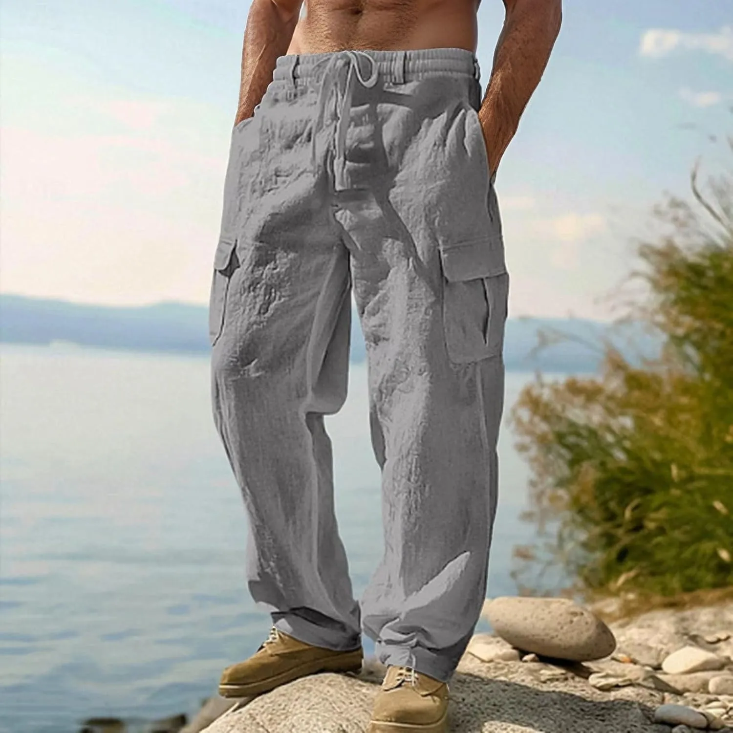 Mens Dress Trousers Baggy Gym Casual Stretch Smarty Joggers Outfits Leather Motorcycle Sport Regular Fit Travel