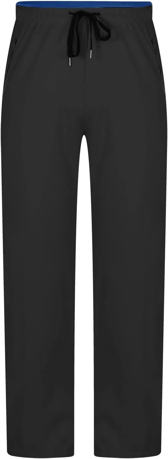 Mens Fashion Casual Pants Drawstring Lightweight Straight Leg Trendy Sweatpants with Pocket Relaxed Fit Trousers