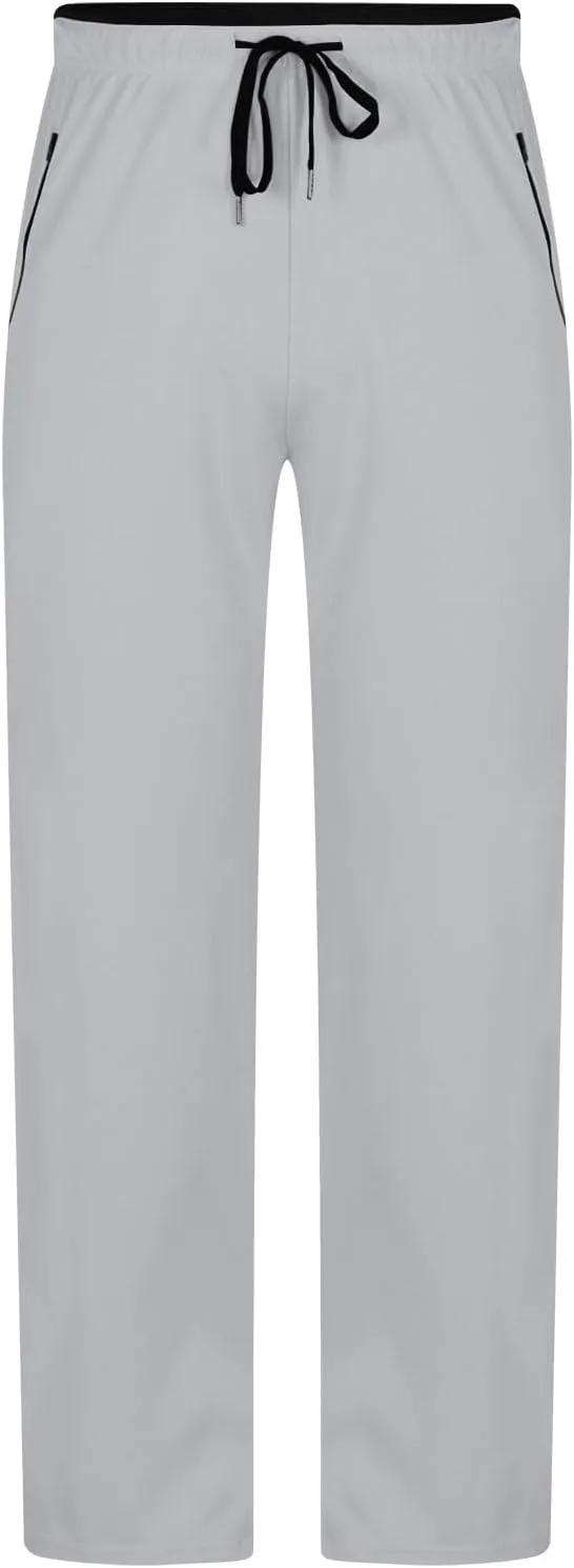 Mens Fashion Casual Pants Drawstring Lightweight Straight Leg Trendy Sweatpants with Pocket Relaxed Fit Trousers