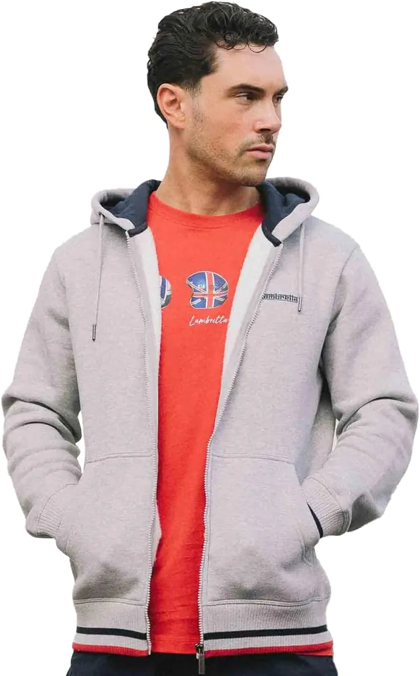 Mens Full Zip Twin Tipped Hooded Sweatshirt Hoody Hoodie Jacket