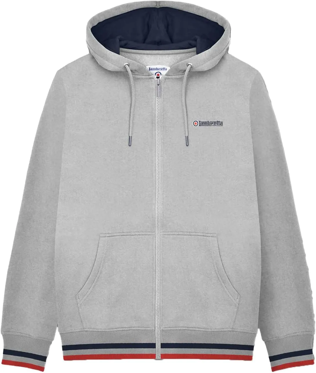Mens Full Zip Twin Tipped Hooded Sweatshirt Hoody Hoodie Jacket