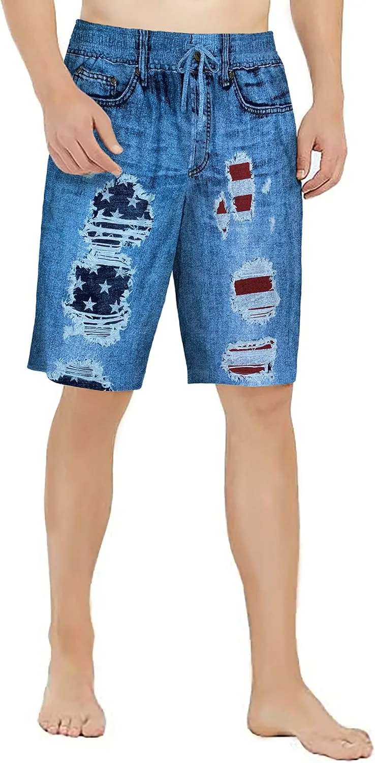 Men's Generic Faux Denim Mens Pajama Pants for Men