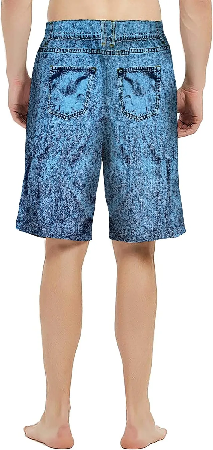 Men's Generic Faux Denim Mens Pajama Pants for Men