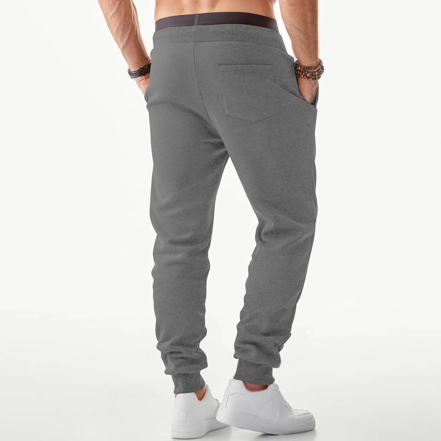 Mens Jogger Pants Athletic Sport Training Drawstring Sweatpants with Pocket Elastic Waist Running Gym Pants