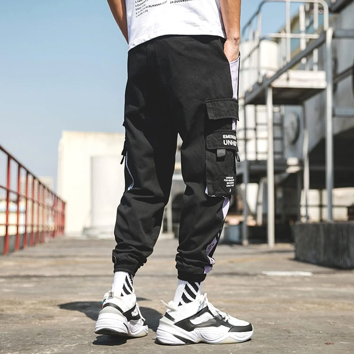 Men's Jogger Pants Punk Cargo Baggy Techwear Streetwear Hip Hop Couple Women Unisex Sports Casual Pants