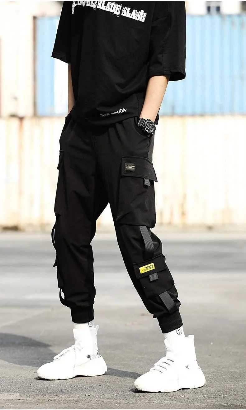 Men's Jogger Pants Punk Cargo Baggy Techwear Streetwear Hip Hop Couple Women Unisex Sports Casual Pants