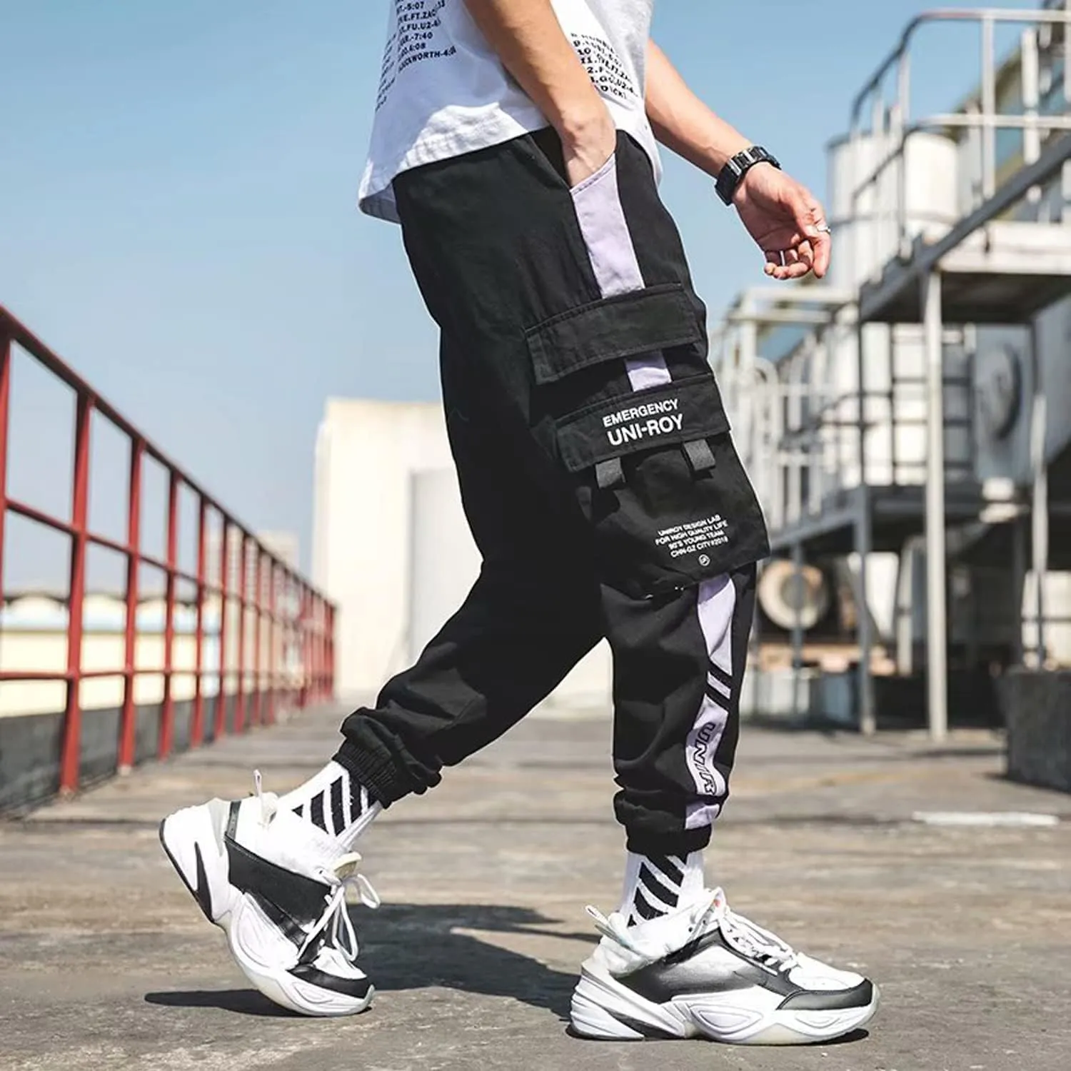 Men's Jogger Pants Punk Cargo Baggy Techwear Streetwear Hip Hop Couple Women Unisex Sports Casual Pants