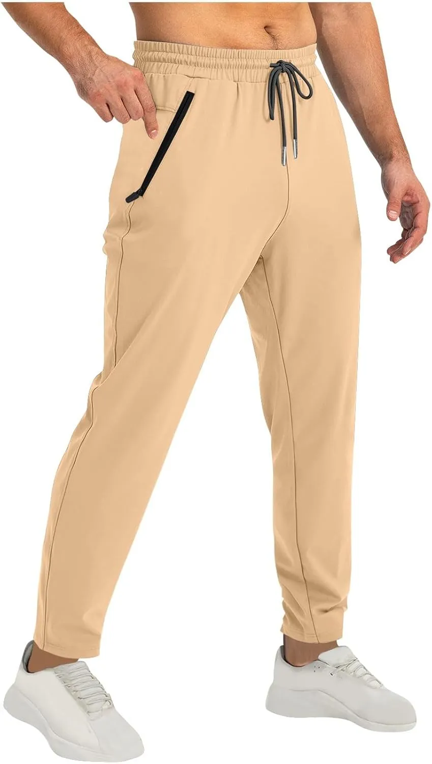 Mens Joggers Athletic Lightweight Active Sweatpants Drawstring Trendy Travel Casual Sport Running Pants with Pockets