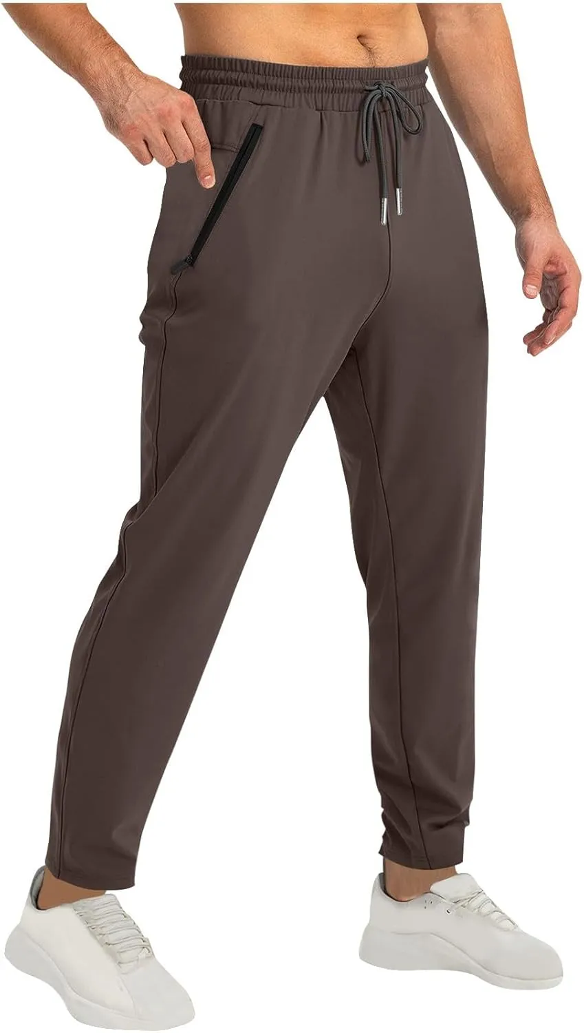 Mens Joggers Athletic Lightweight Active Sweatpants Drawstring Trendy Travel Casual Sport Running Pants with Pockets