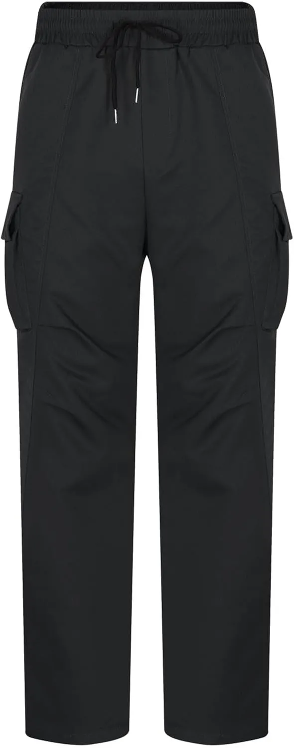Mens Joggers with Pocket Cargo Drawstring Casual Athletic Sports Trendy Pants Running Workout Relaxed Fit Trousers