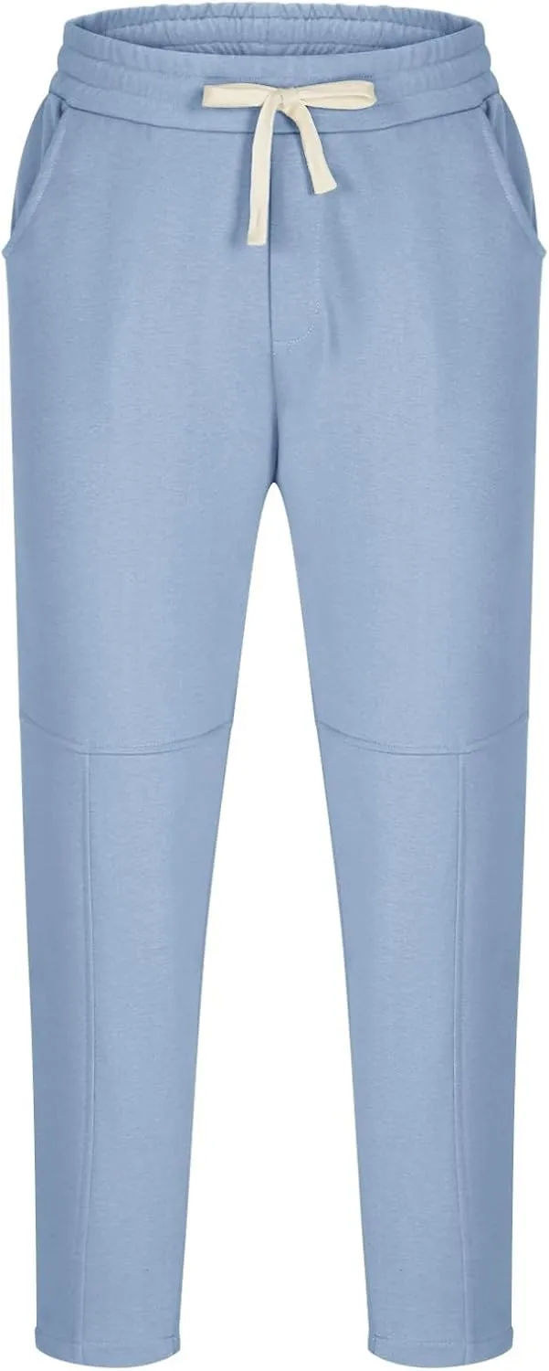 Mens Joggers with Pockets Relaxed Fit Elastic Waist Drawstring Sweatpants Casual Outdoor Athletic Gym Sport Trousers
