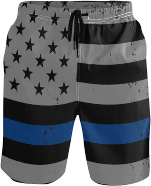 Men's Quick Dry Swim Trunks with Pockets Missouri Flag Beach Board Shorts Bathing Suits