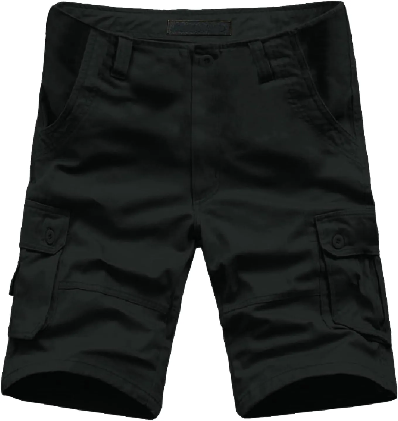 Men'S Straight Cargo Shorts with Multi Pockets and Zipper Outdoor Summer Solid Regular Fit Casual Shorts