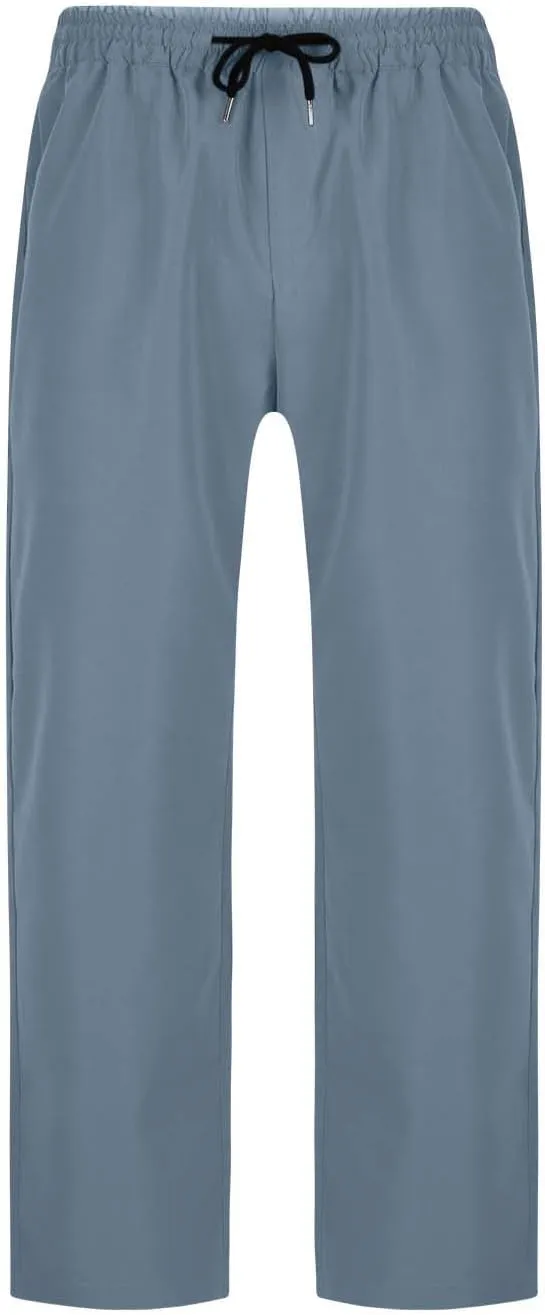 Mens Sweatpants Casual Drawstring Sports Pants Multi Pockets Relaxed Fit Joggers Athletic Outdoor Straight Leg Pants