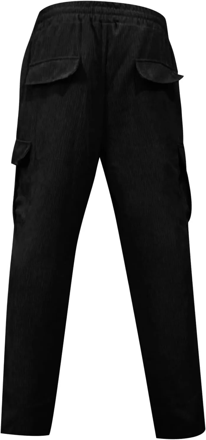 Mens Sweatpants Loose Fit Drawstring Elastic Waist Casual Baggy Pants Summer Hippie Hip Hop Trousers