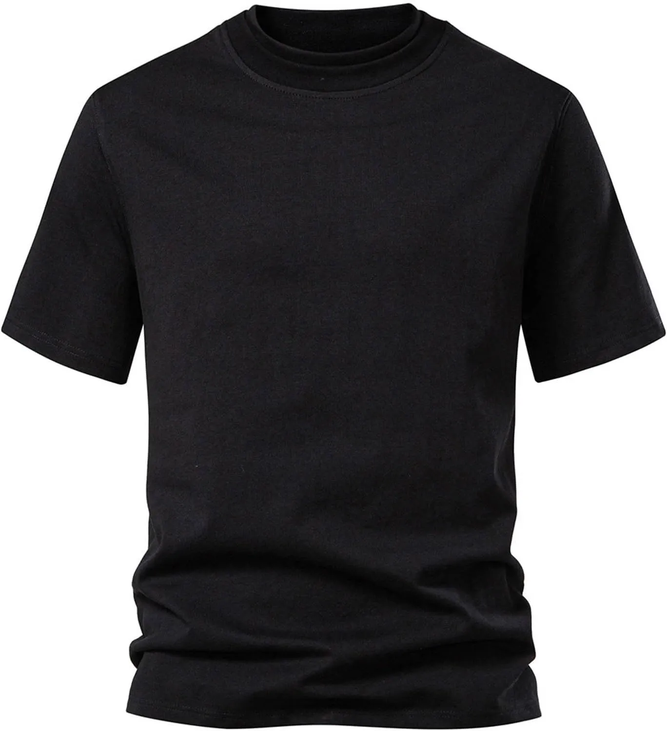 Men's T-Shirts,Mens Workout T Shirt Double Layer Neck Athletic Running Tee Comfy Outdoor Workout Short Sleeve