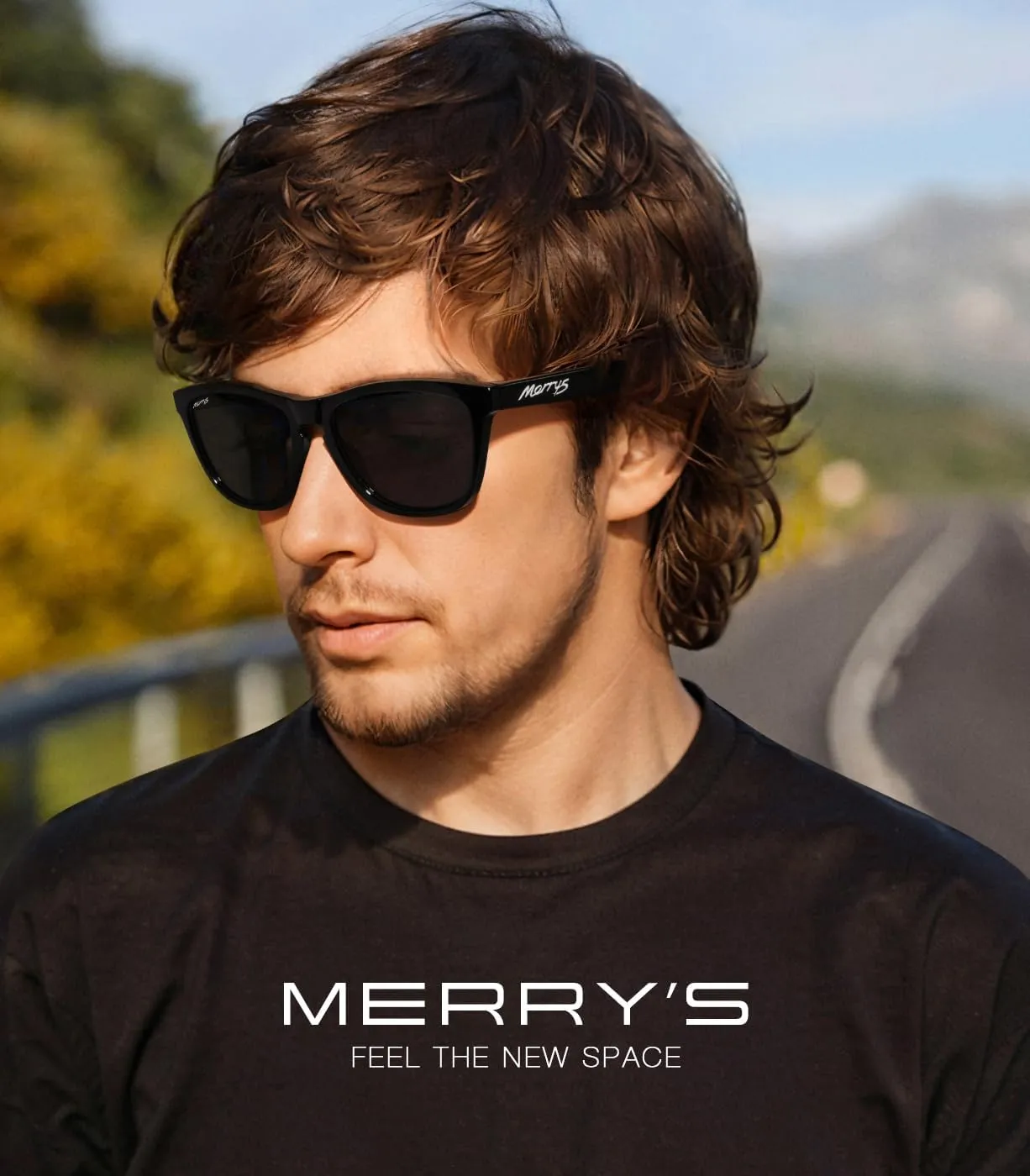 MERRY'S Classic Square Polarized Sunglasses For Men Women Fashion Trend Sports Sunglasses S9013