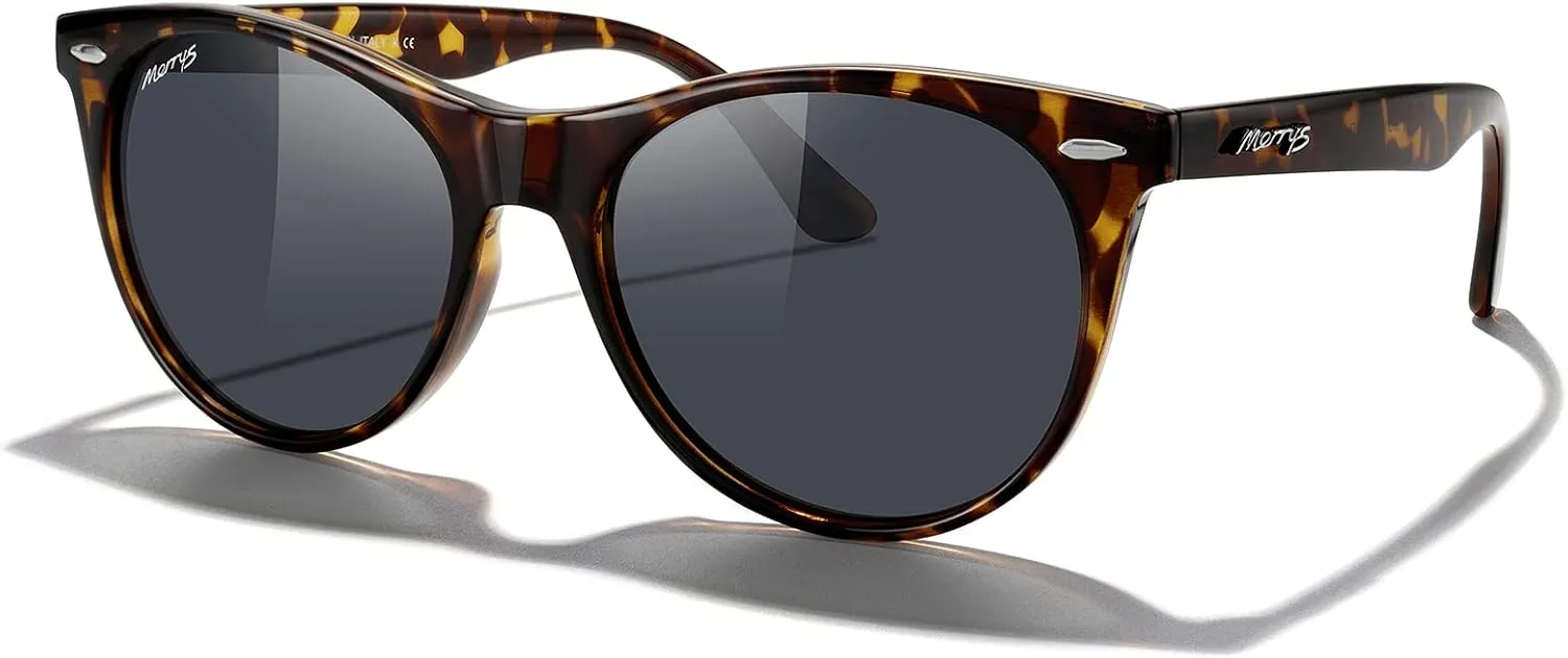 MERRY'S Retro Round Polarized Sunglasses for Women Fashion Trendy Shades S6185